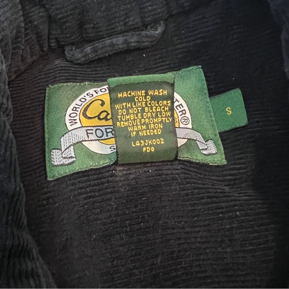 Cabela’s Black Corduroy Trucker Jacket Women’s Small Button Front Retro - Picture 7 of 7